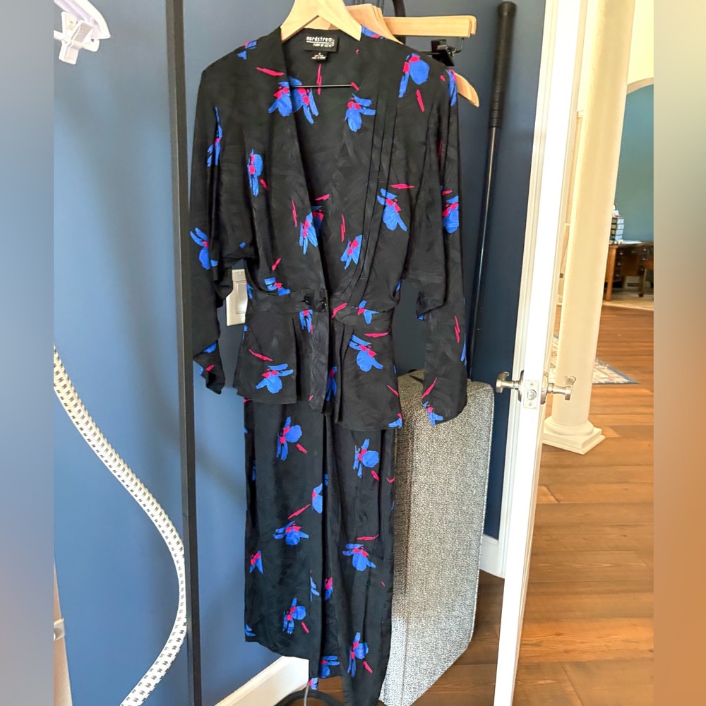 Vintage 80s 💯 Silk Dress Made in Korea